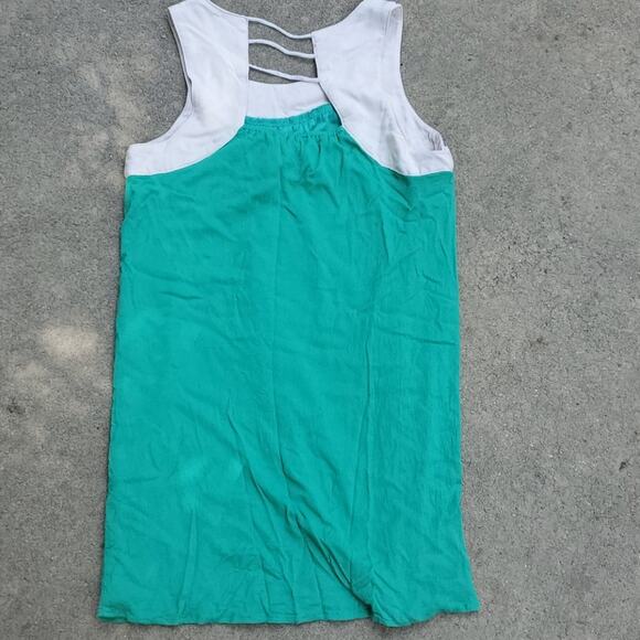 Flying Tomato embroidered cut out tunic dress green multicolor medium - Picture 3 of 4